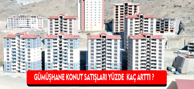 GÜMÜŞHANE KONUT SATIŞLARI YÜZDE KAÇ ARTTI ?