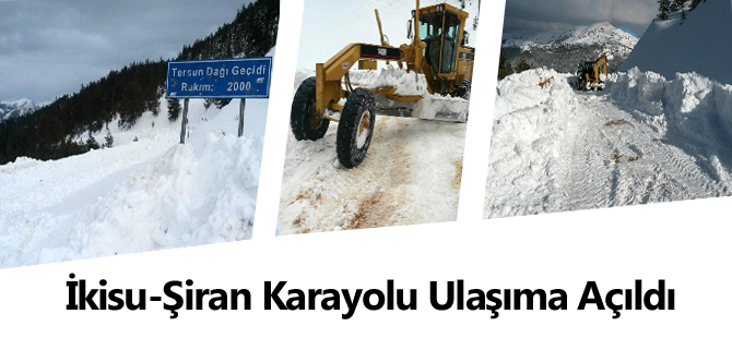 İkisu-Şiran Karayolu Ulaşıma Açıldı