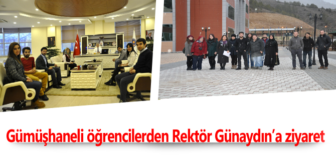 Gümüşhaneli öğrencilerden Rektör Günaydın’a Ziyaret