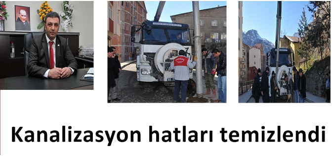 Kanalizasyon hatları temizlendi