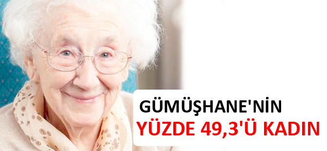 GÜMÜŞHANE'NİN YÜZDE 49,3'Ü KADIN