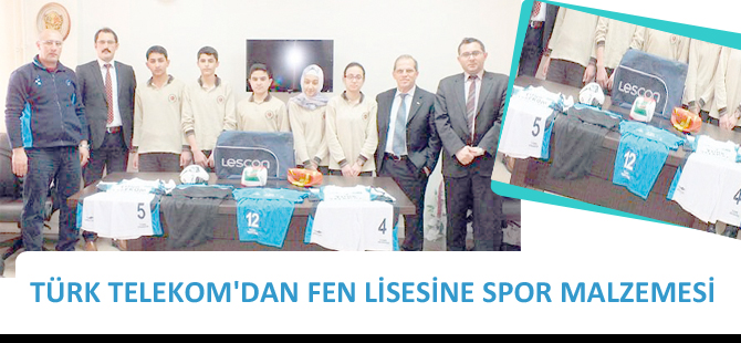 TÜRK TELEKOM'DAN FEN LİSESİNE SPOR MALZEMESİ