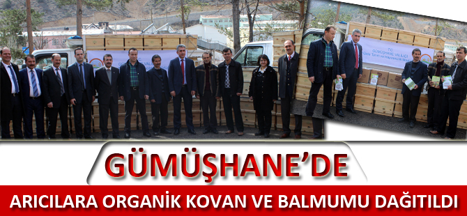 GÜMÜŞHANE’DE ARICILARA ORGANİK KOVAN VE BALMUMU DAĞITILDI