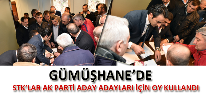 GÜMÜŞHANE’DE STK’LAR AK PARTİ ADAY ADAYLARI İÇİN OY KULLANDI