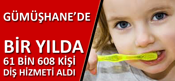 GÜMÜŞHANE’DE BİR YILDA 61 BİN 608 KİŞİ DİŞ HİZMETİ ALDI