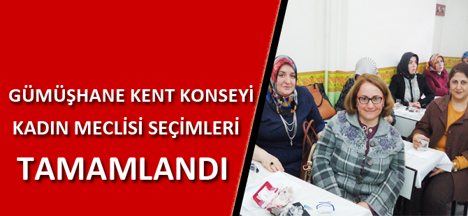 GÜMÜŞHANE KENT KONSEYİ KADIN MECLİSİ SEÇİMLERİ TAMAMLANDI