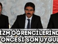 TURİZM ÖĞRENCİLERİNDEN STAJ ÖNCESİ SON UYGULAMA