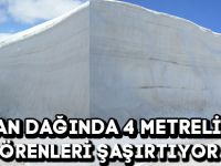 KOSTAN DAĞINDA 4 METRELİK KAR KÜRTÜKLERİ