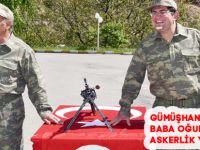 GÜMÜŞHANE’DE ENGELLİ BABA OĞUL TEMSİLİ ASKERLİK YAPTI