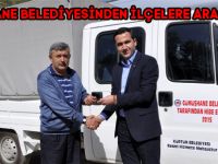 GÜMÜŞHANE BELEDİYESİNDEN İLÇELERE ARAÇ HİBESİ