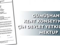 GÜMÜŞHANE KENT KONSEYİ'NDEN ÇİN DEVLET YETKİLİLERİNE MEKTUP