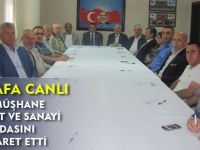 MİLLETVEKİLİ  CANLI   GÜMÜŞHANE TİCARET VE SANAYİ ODASINI  ZİYARETİ ETTİ