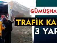 GÜMÜŞHANE’DE TRAFİK KAZASI: 3 YARALI