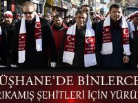 GÜMÜŞHANE’DE BİNLERCE KİŞİ SARIKAMIŞ ŞEHİTLERİ İÇİN YÜRÜDÜ