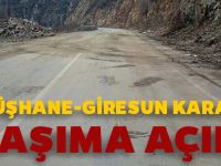 GÜMÜŞHANE-GİRESUN KARAYOLU ULAŞIMA AÇILDI