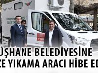 GÜMÜŞHANE BELEDİYESİNE CENAZE YIKAMA ARACI HİBE EDİLDİ