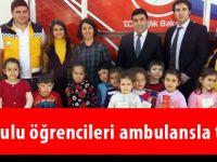 Anaokulu öğrencileri ambulansla tanıştı