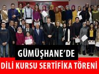 GÜMÜŞHANE’DE İŞARET DİLİ KURSU SERTİFİKA TÖRENİ YAPILDI