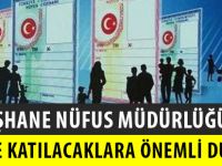 GÜMÜŞHANE NÜFUS MÜDÜRLÜĞÜNDEN YGS'YE KATILACAKLARA DUYURU