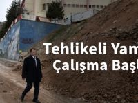 Tehlikeli yamaçta çalışma başlatıldı