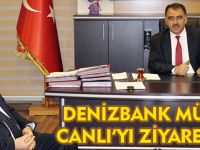 DENİZBANK MÜDÜRÜ ÜNAL OKUR BAŞKAN CANLI'YI ZİYARET ETTİ