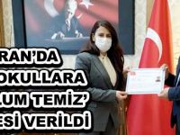 ŞİRAN’DA TÜM OKULLARA ‘OKULUM TEMİZ’ BELGESİ VERİLDİ