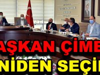 BAŞKAN ÇİMEN YENİDEN SEÇİLDİ