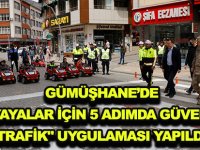 GÜMÜŞHANE’DE "YAYALAR İÇİN 5 ADIMDA GÜVENLİ TRAFİK" UYGULAMASI YAPILDI