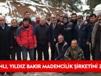 BAŞKAN CANLI, YILDIZ BAKIR MADENCİLİK ŞİRKETİNİ ZİYARET ETTİ