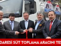 İL ÖZEL İDARESİ SÜT TOPLAMA ARACINI TESLİM ETTİ