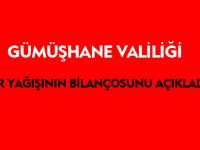 GÜMÜŞHANE VALİLİĞİ KAR YAĞIŞININ BİLANÇOSUNU AÇIKLADI