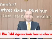 21 BİN 144 ÖĞRENCİ KARNE ALACAK