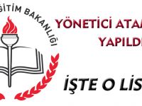 YÖNETİCİ ATAMALARI YAPILDI